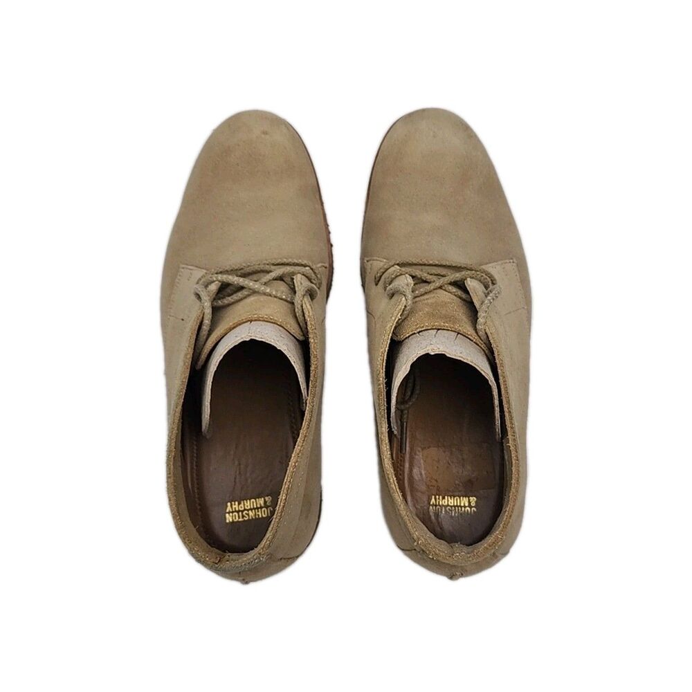 Johnston & Murphy Ankle Boot Chukka Tan Suede Lace-Up Women Size 9 Gum Sole Shoe - Picture 8 of 12